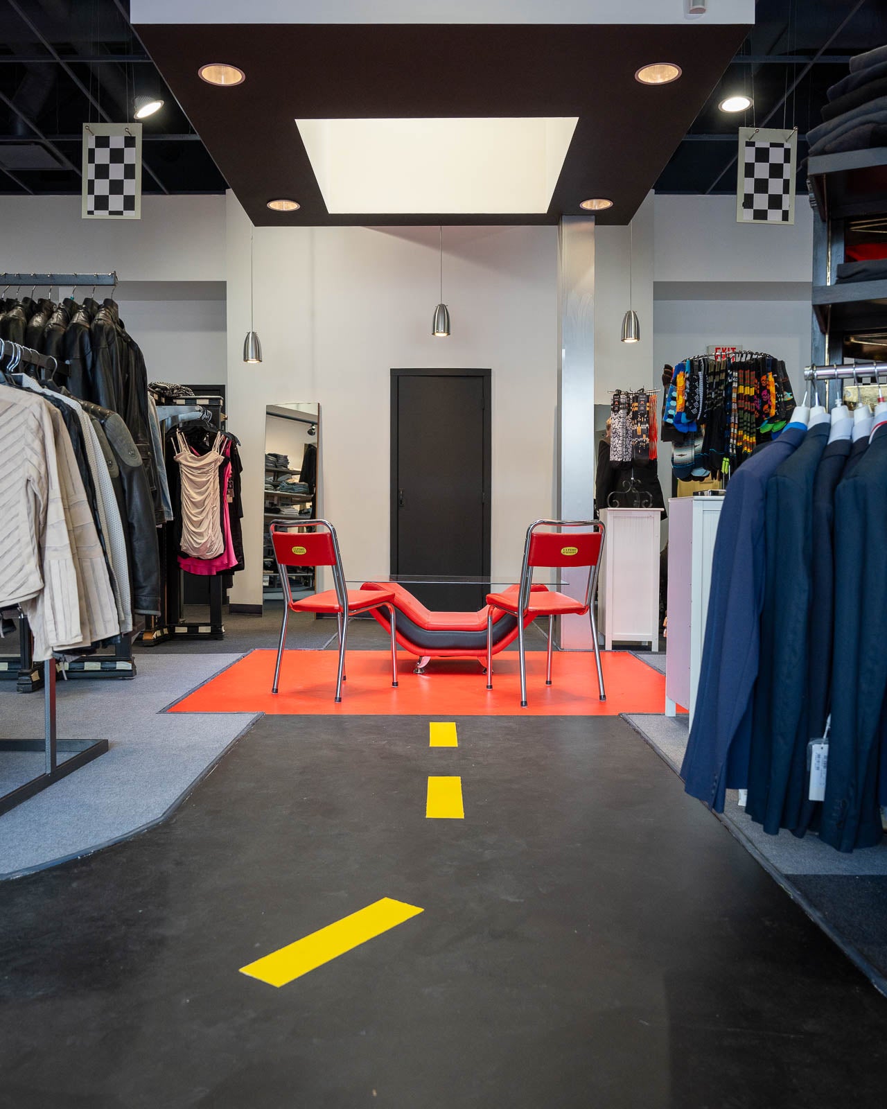 Interior shot of Ultimo Euromoda store in Saskatoon.