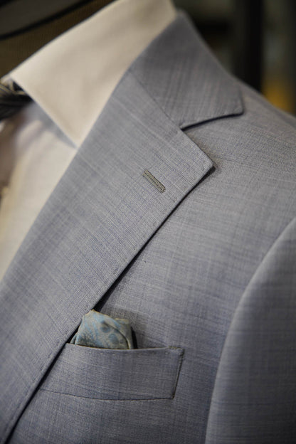 "Sand Copenhagen suit in light blue in Ultimo Euromoda store."