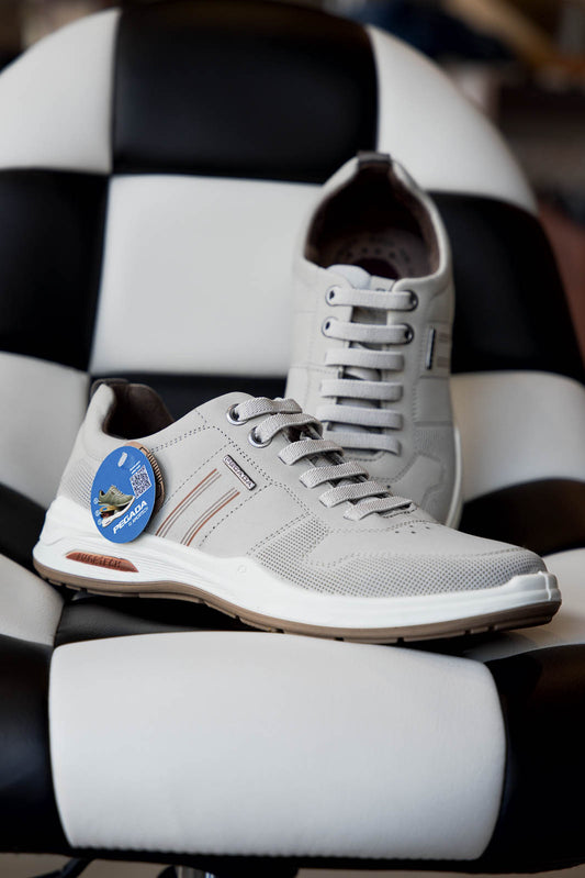 Pegada Grey Sport Stripe Sneakers