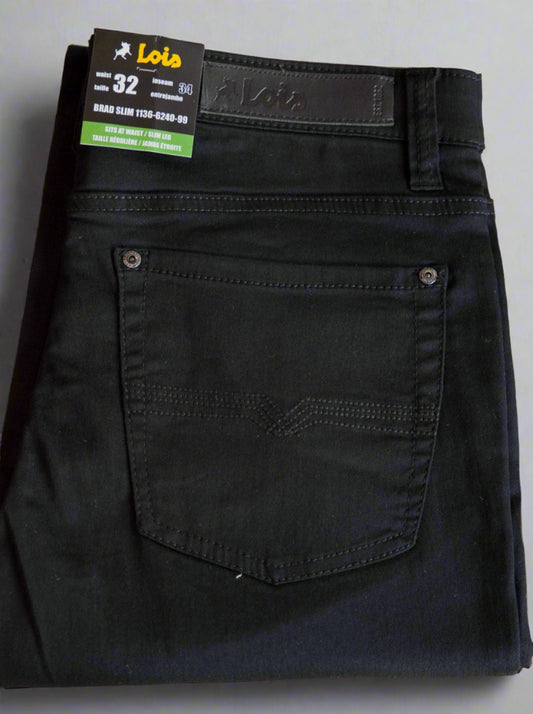 Lois Black Jersey Jeans