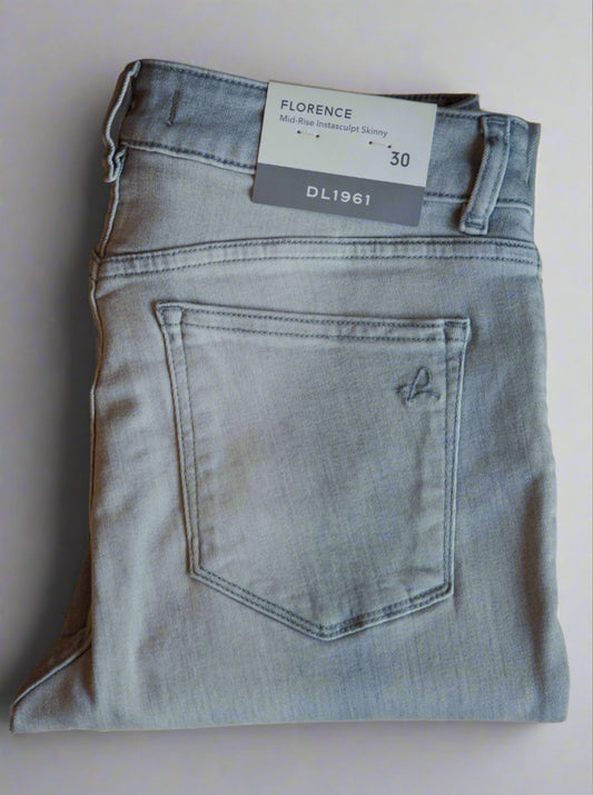 DL1961 Light Grey Florence Instasculpt Skinny Jeans