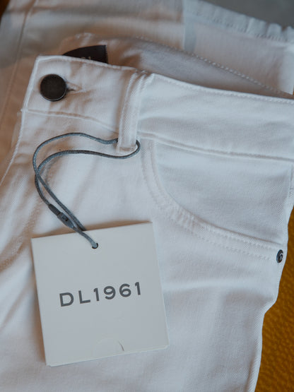 DL1961 White Florence Instasculpt Skinny Jeans