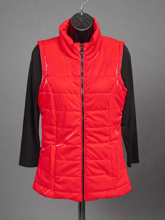 Dolcezza Puff Vest - Apple Red