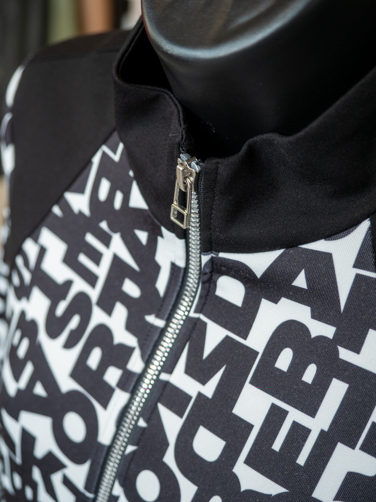 I'cona Graphic Alphabet Jacket - Black & White