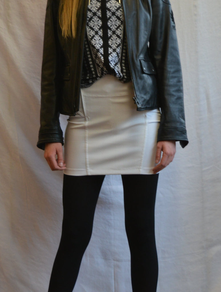Bobi Perforated Leather Skirt